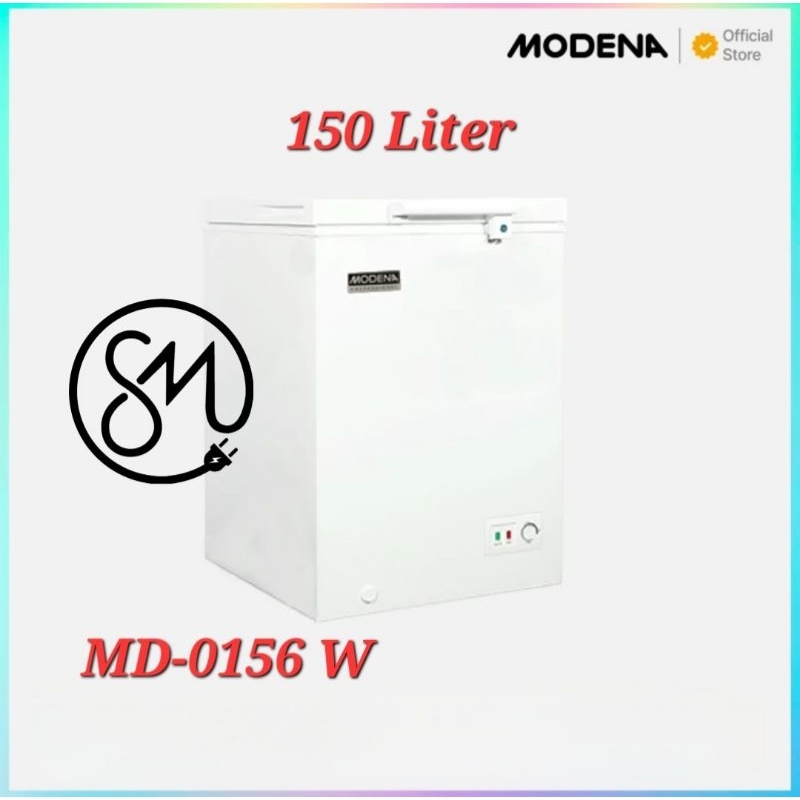 Chest Freezer Modena MD-0156 W 150 Liter MD0156W Freezer Box MD0156