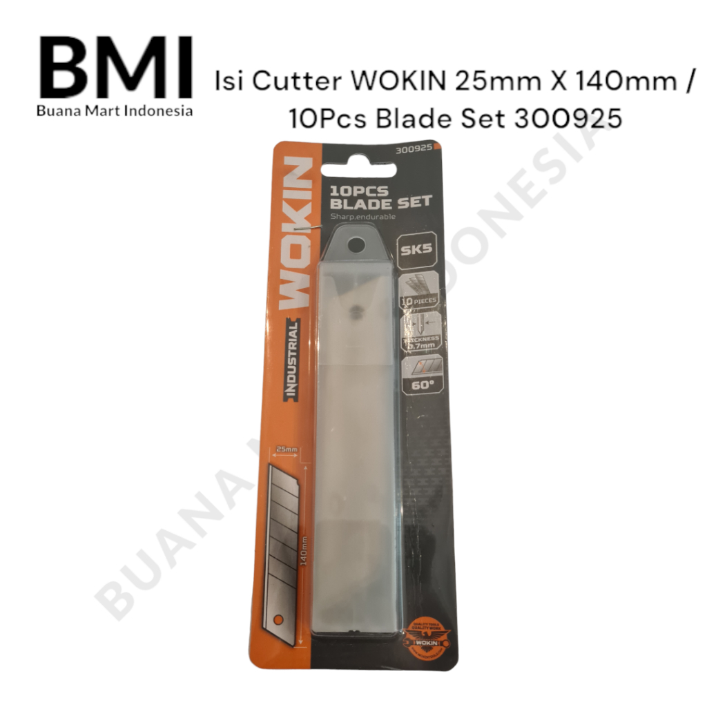 

Isi Cutter WOKIN | 10Pcs Blade Set | Isi Ulang Pisau Cutter | Isi Pisau Cuter | Refill Cutter