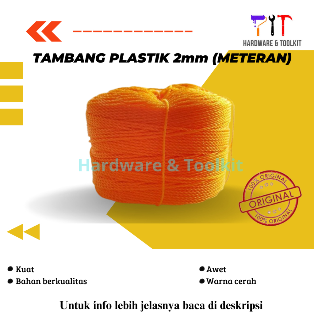 

Tali tambang plastik nylon ukuran 2mm 3mm 4mm 5mm 6mm harga per meter