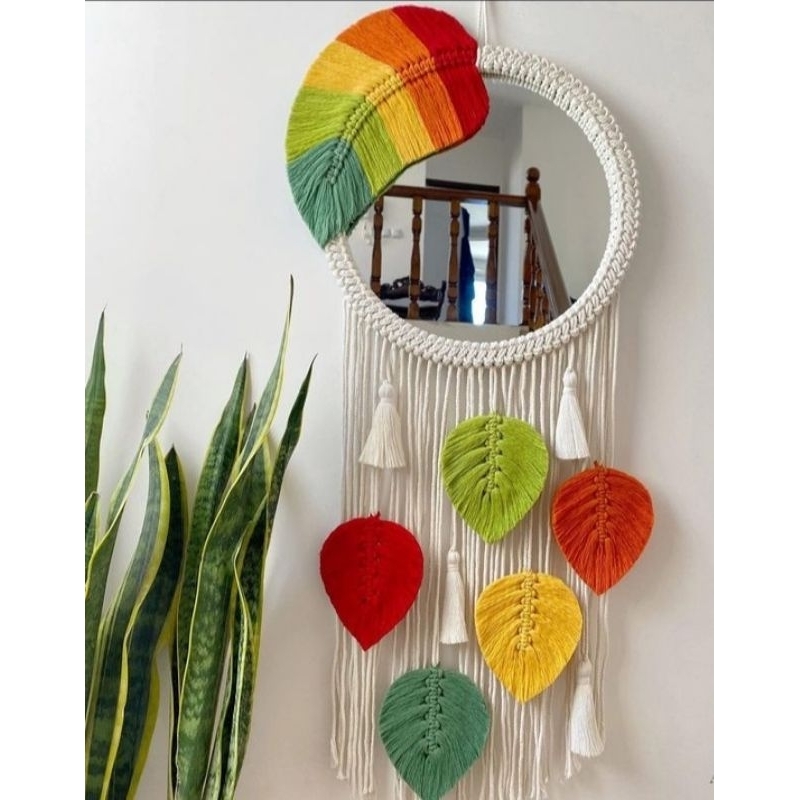 Macrame Cermin - Mirror Macrame - Cermin Aestetic