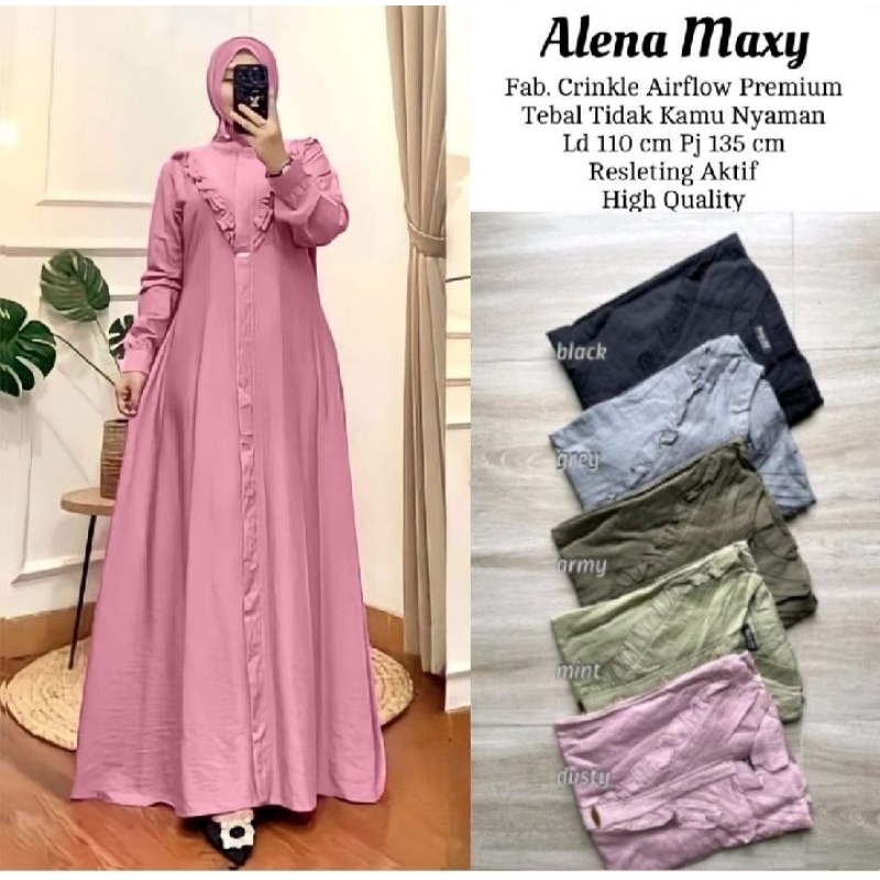 NATALIA DRESS GAMIS RENDA POLOS BAHAN CRINKLE AIRFLOW GAMIS BUSUI GAMIS DEWASA GAMIS REMAJA KEKINIAN