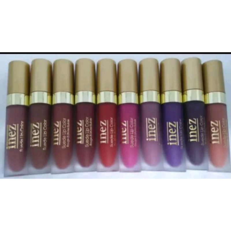 Inez 900 suede lip color /lip cream/lip matte/lipstik kuas