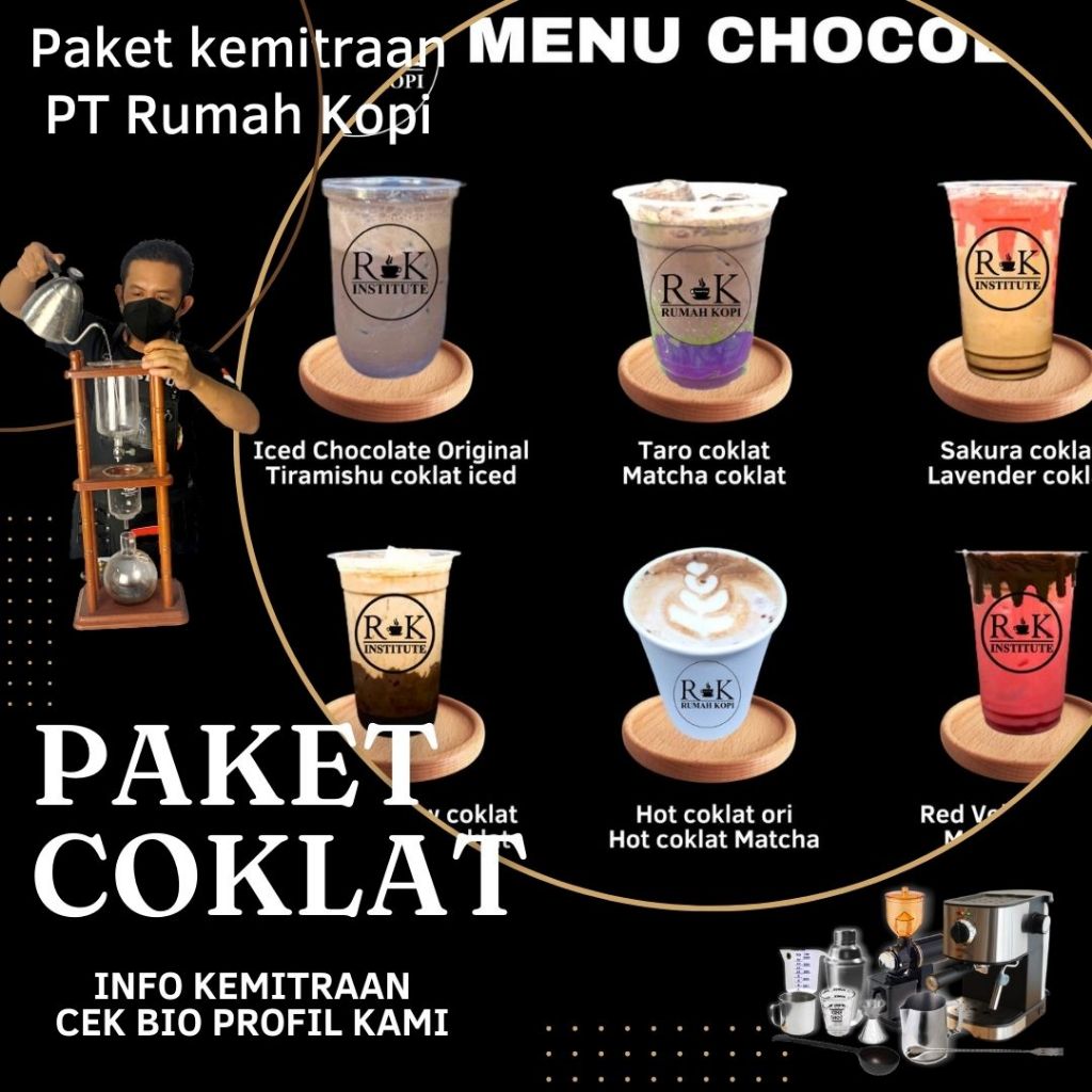 

Paket Coklat Kemitraan Rumah Kopi Paket Usaha Langsung Training