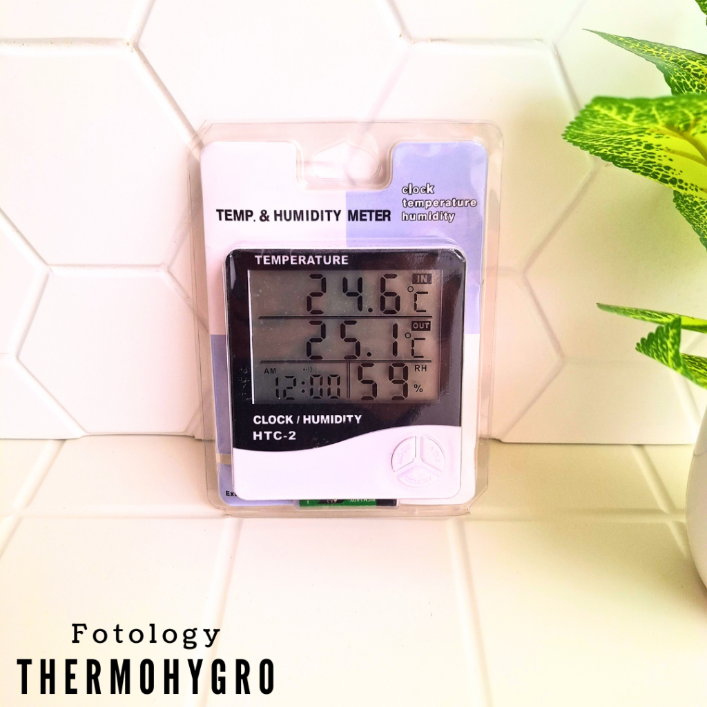 Fotology Thermohygrometer Digital HTC1 HTC2 Thermometer Pengukur Kelembaban Ruangan