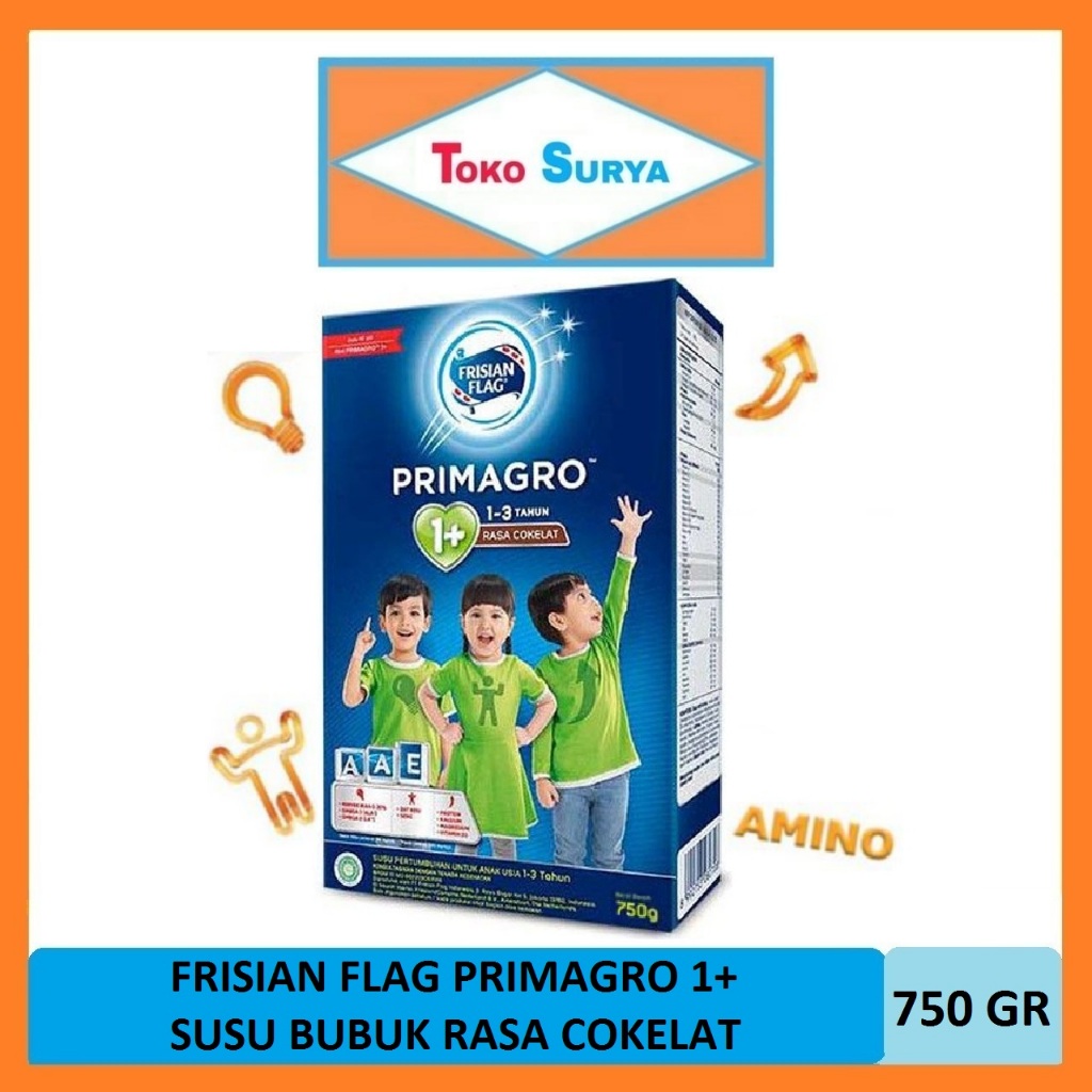 

Frisian Flag Primagro 1+ Susu Bubuk Pertumbuhan Rasa Cokelat 750 Gr