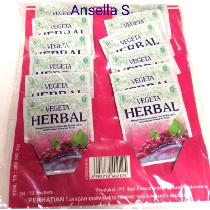 

Vegeta Herbal Isi 12 Sachet Rasa Anggur