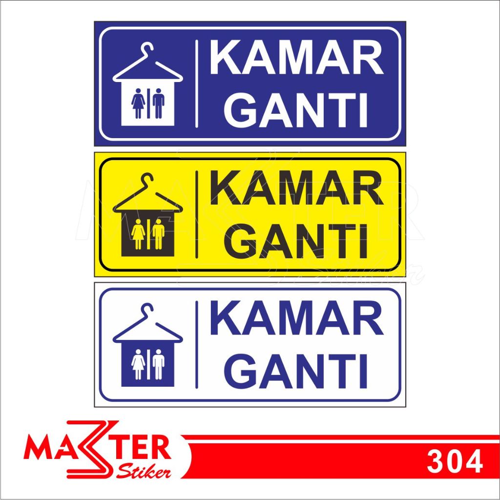 

304 - Stiker Kamar Ganti, Sticker Vinyl, Premium, Tahan Air, Termurah, dan Bisa Custom