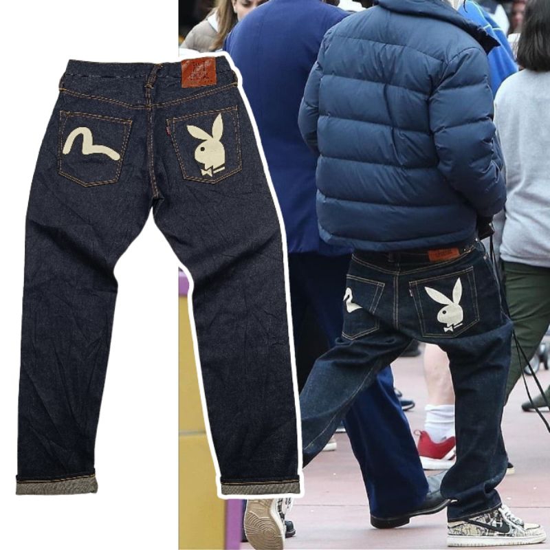 Evisu x Playboy Travisscott Gull Japanese Selvedge Denim Jeans vintage 2000