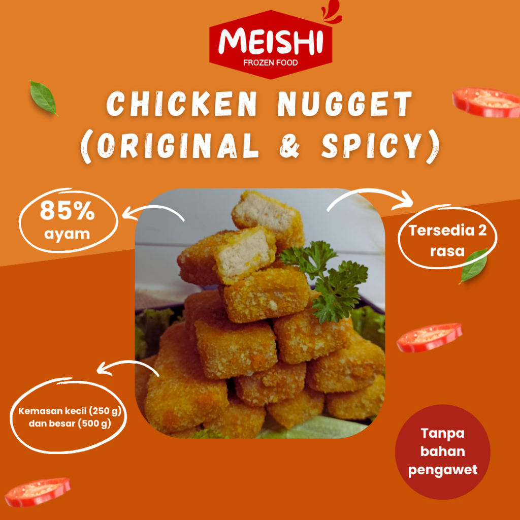 

Chicken Nugget (original & spicy) Frozen Food Homemade Bandung