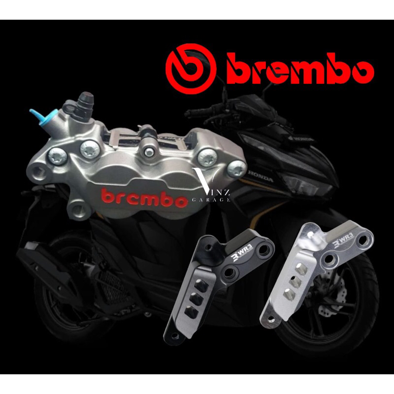 Kaliper 4 Piston Brembo Vario 125 / 150 Beat Vario Scoopy Disc 260 Mm // Kaliper Brembo 4 Piston Grey