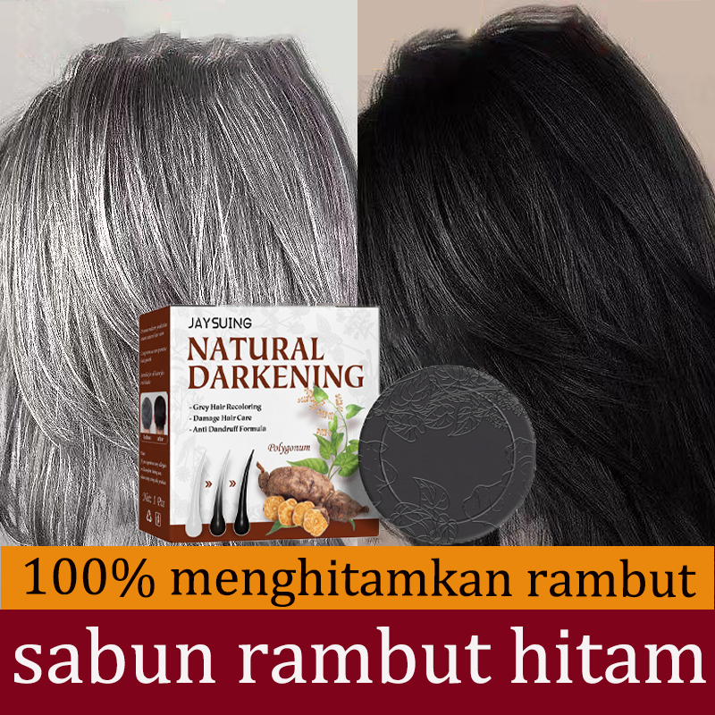 Sampo penghitam rambut uban Sabun Sampo Gelap Rambut Polygonum soap sabun rambut hitam shampo penghi