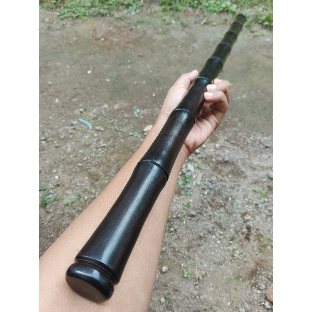 Tongkat Toya Galih Kelor Hitam Bentuk Bambu Unik