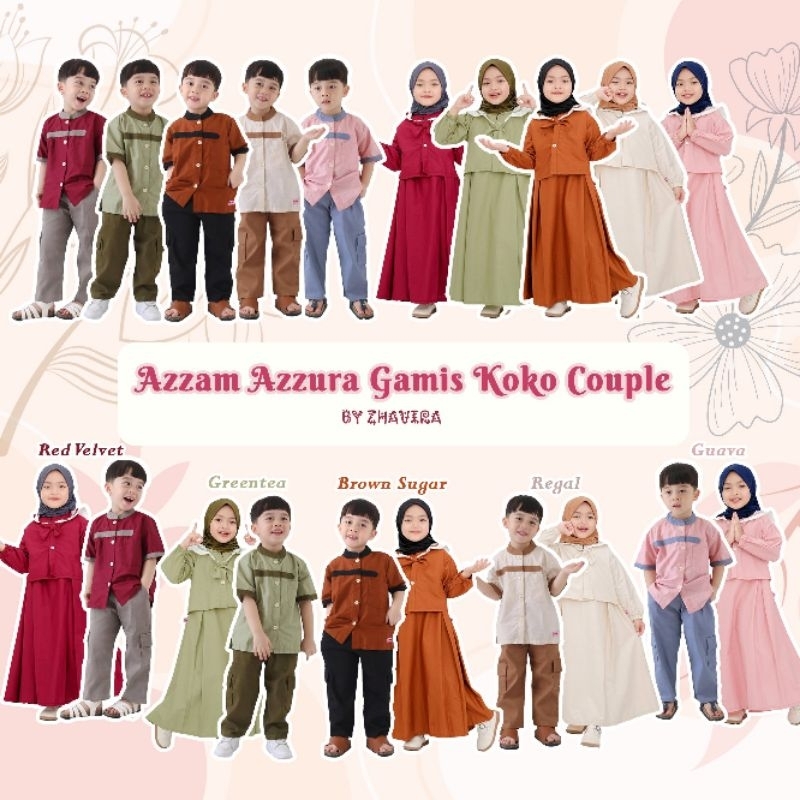 gamis & koko couple kids Azzam & Azzura