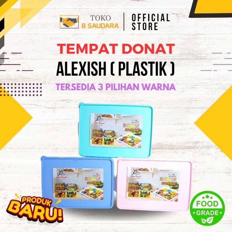 Tempat Donat Alexish/ Kotak Jajan Alexish/Alexish Snack Box/ Kotak untuk Jualan Jajan Alexish/ Wadah