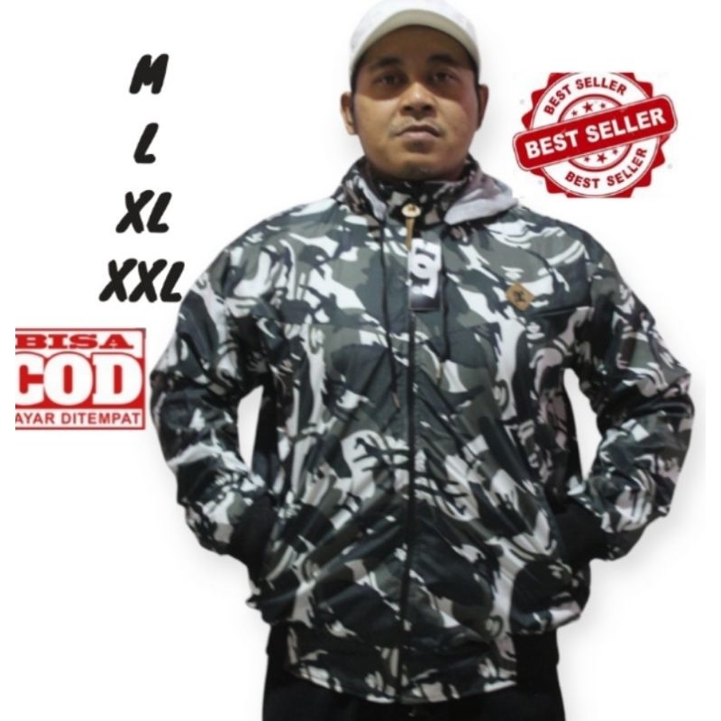 Jaket Bb Loreng Army Jaket Parasut Bolak balik Pria/wanita Jaket 2in1 Bb Dc Jaket Doreng/jaket rusia