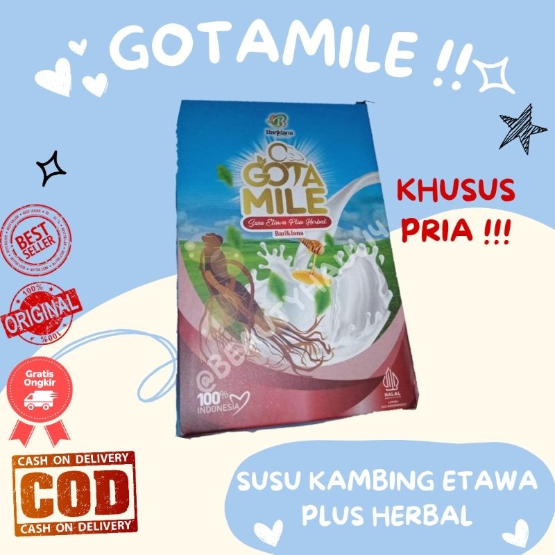 

( FREE GIFT ) GOTAMILE // Susu Kambing Etawa Plus Herbal // KHUSUS PRIA // KUAT TAHAN LAMA // ROSO ROSO