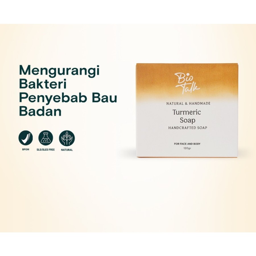 BioTalk Sabun Natural Herbal | Turmeric Kulit Normal 120 gram biotalk