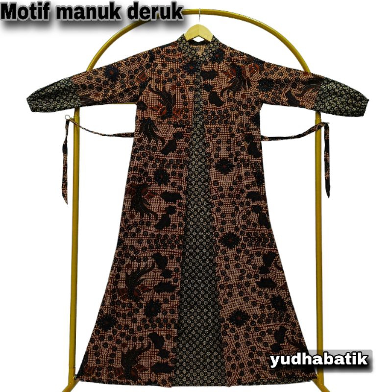 Gamis Batik Jumbo Modern Premium - Gamis Busui All Size  - Gamis Batik Kombinasi - Gamis Batik Katun