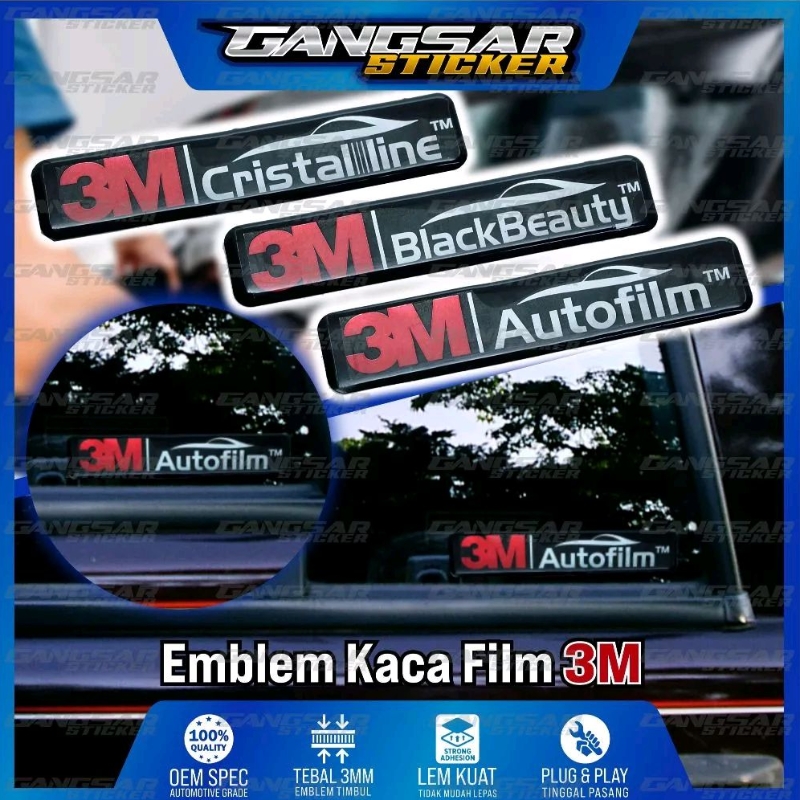 Emblem kaca film 3M / stiker kaca film 3M / Embos kaca film 3M / emblem 3M Autofilm