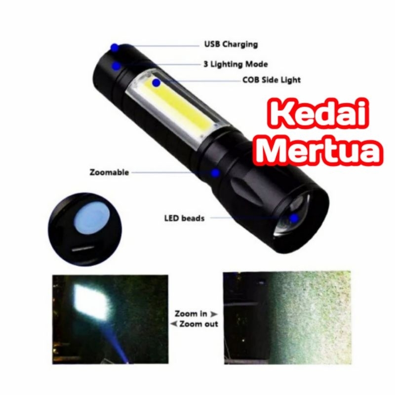 Lampu Senter Mini Lampu SWAT COB Mini Senter SWAT