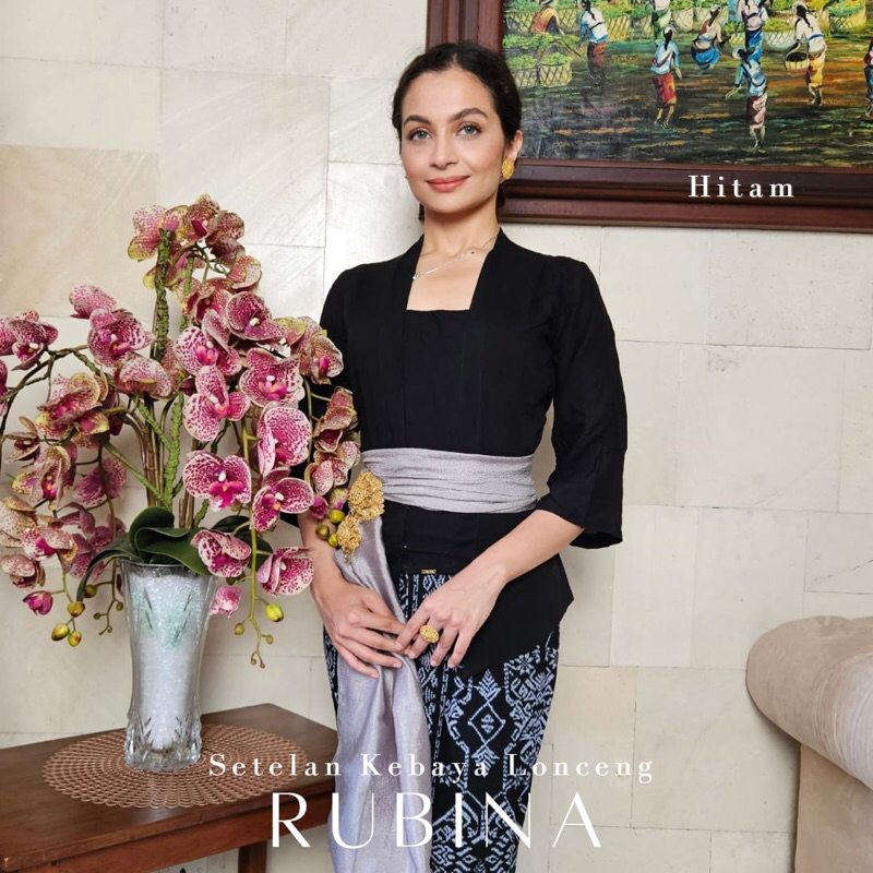 SETELAN KEBAYA BALI RUBINA SUPER PREMIUM | SET ROK SONGKET BALI | SET KEBAYA BALI SPECIAL WARNA HITA