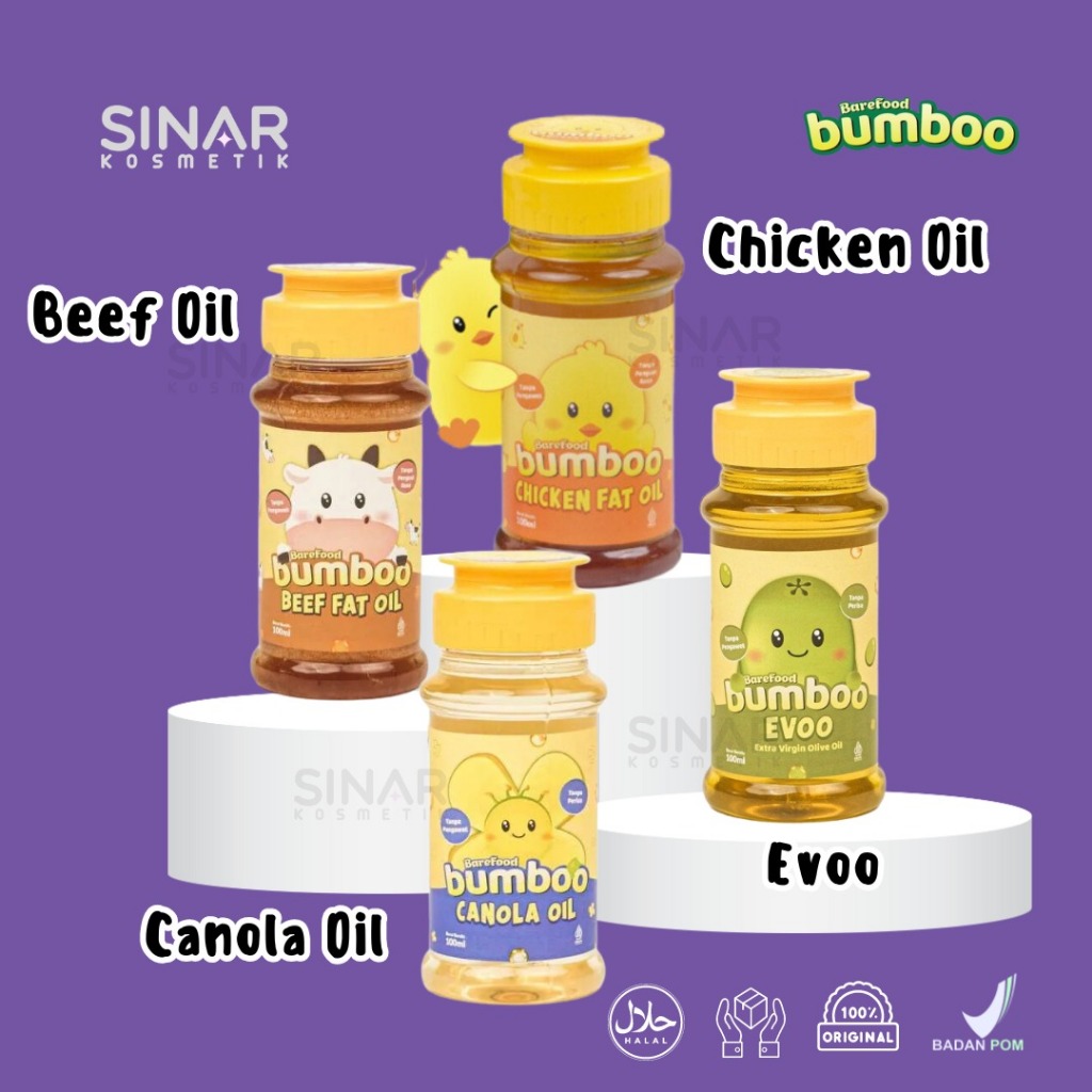 

Bumboo Minyak - Bahan Alami - Bernutrisi - Sumber Lemak & Omega 3,6,9 - BB Booster -Tanpa Perisa & Pengawet - Tumis atau Topping | Evoo Oil - Canola Oil - Chicken Fat Oil - Beef Fat Oil | Minyak MPASI Bayi / Balita