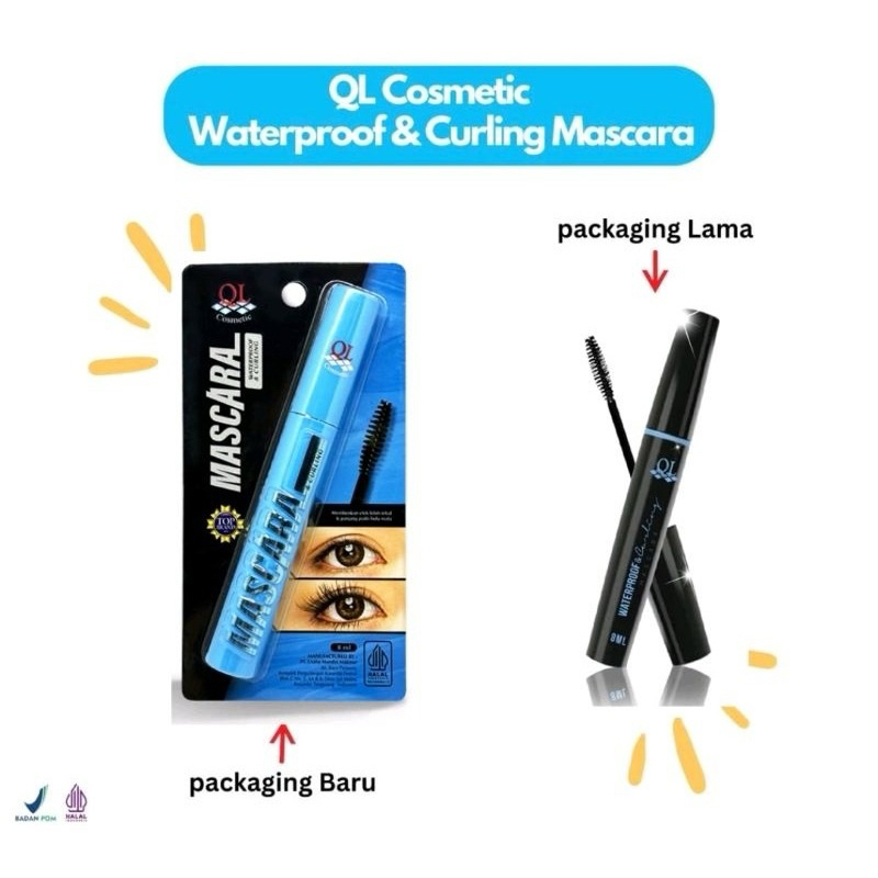 BPOM / MASCARA QL WATERPROOF / MASKARA QL / WATERPROOF & CURLING MASCARA