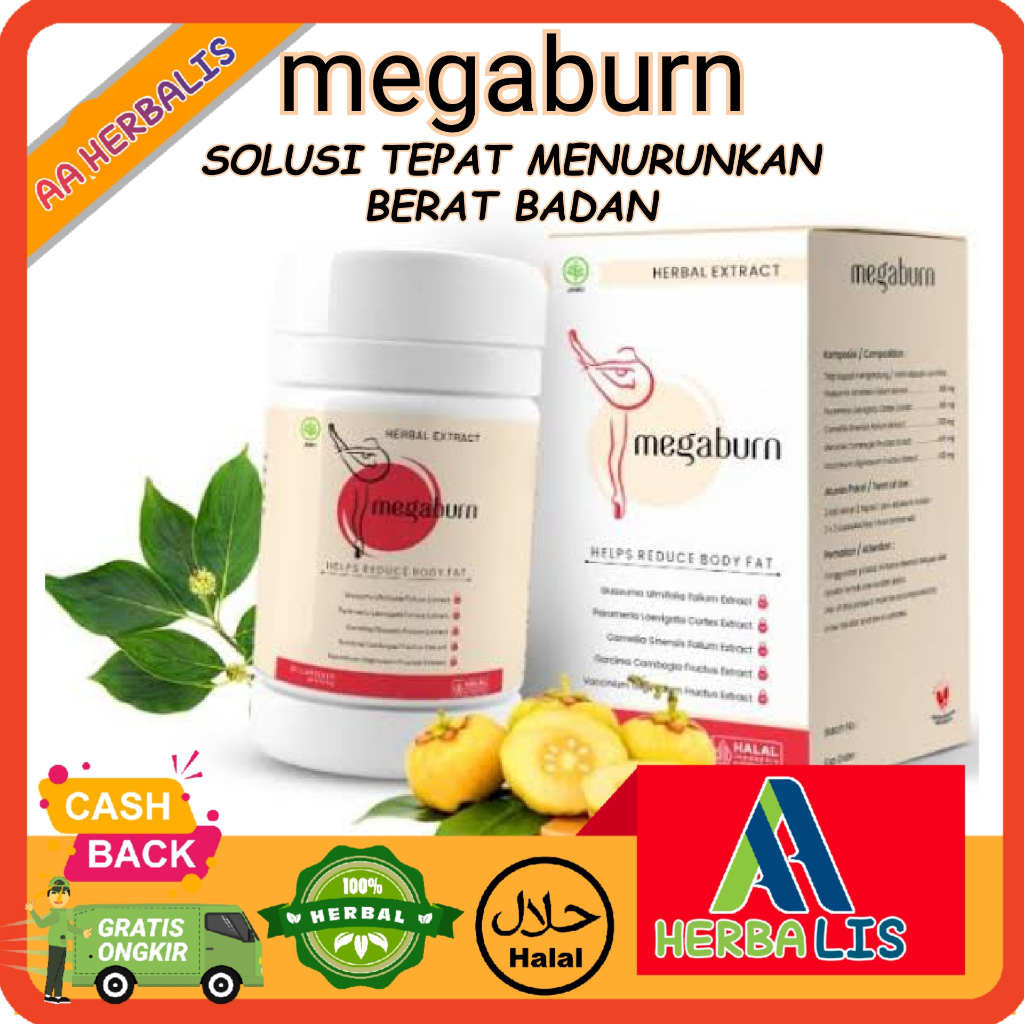 MEGABURN Helps Reduce Body Fat Original Obat Diet Pelangsing Badan Terampuh BPOM MEGABURN Help Reduc