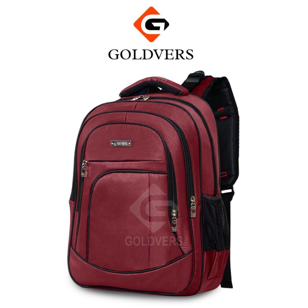 GOLDVERS - COSY Tas Ransel  Sekolah Model Polo goldvers Kuliah Bahan Polyester Nilon Fashion Pria Di