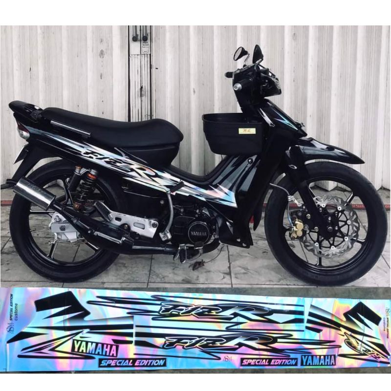 Sticker striping motor yamaha fiz r F1 ZR spesial limited edition custom malaysia putih print cuttin