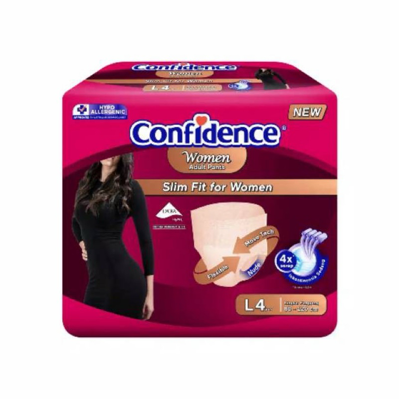 confidence women adult pants L4pcs / slim fit for women / popok dewasa
