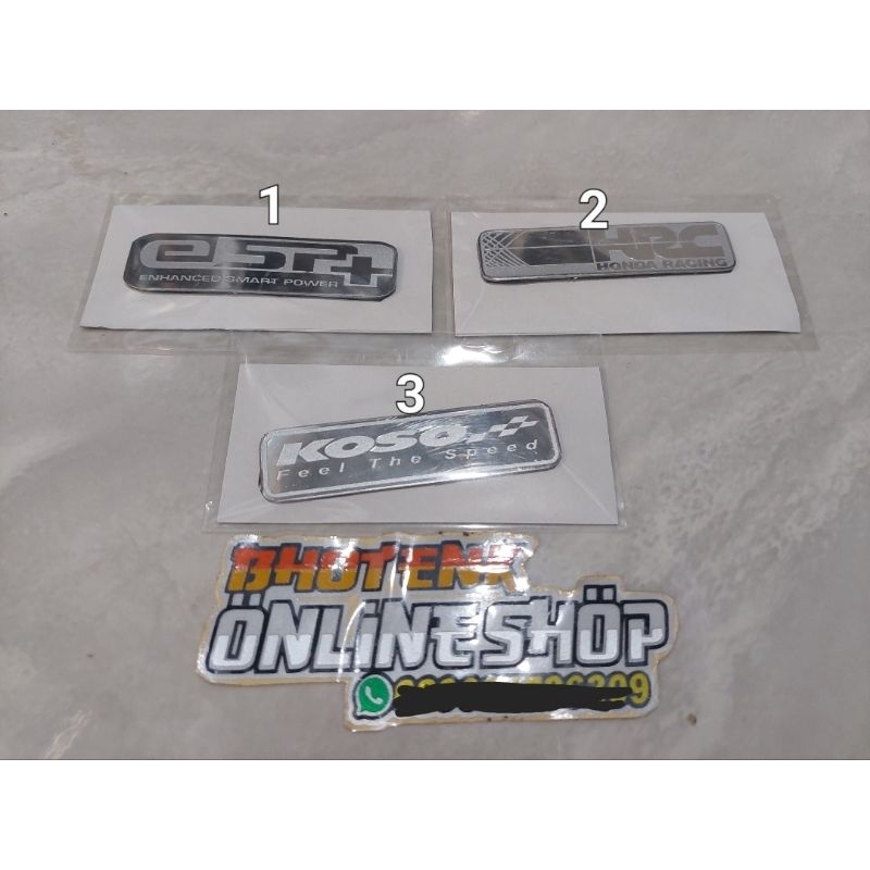 Emblem Logo Stainlees Cover Filter Vario Beat Scoopy Spacy Genio