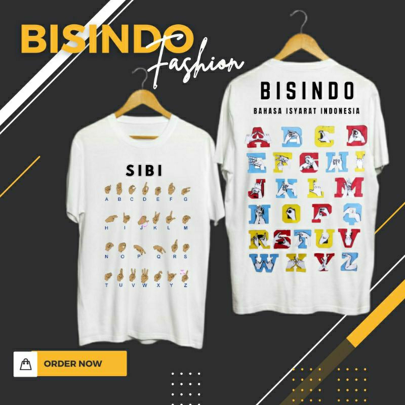 KAOS BISINDO | KAOS CUSTOM | KAOS POLOS | KAOS DISABILITAS | KAOS PUTIH POLOS | KAOS CUSTOM PUTIH | 