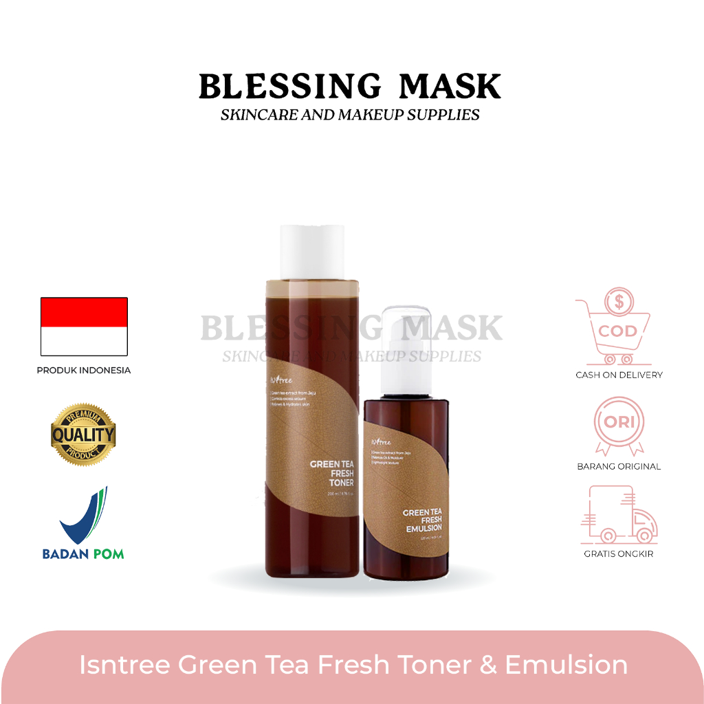 Isntree Green Tea Fresh Toner 200mL | Emulsion 120mL