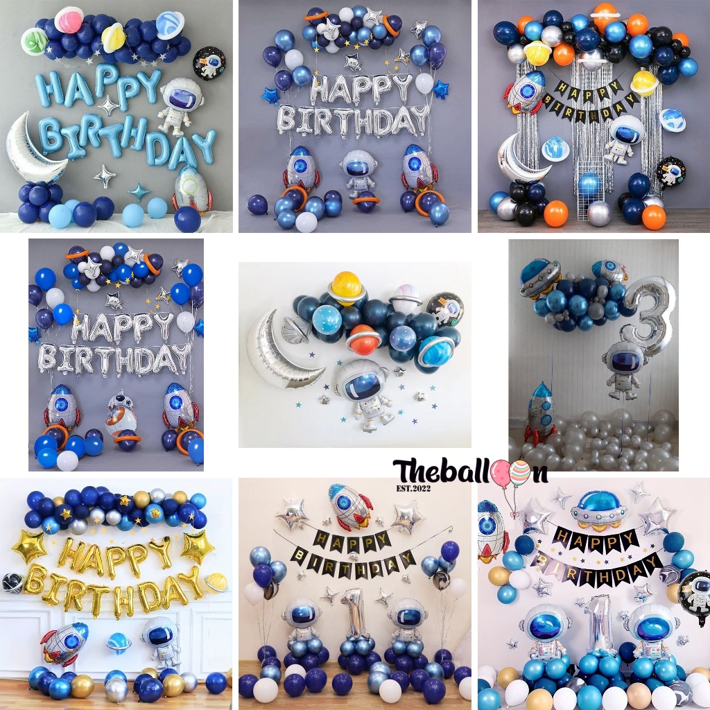 Set Dekorasi Ulang Tahun Astronot / Dekorasi Ulang Tahun Anak Laki