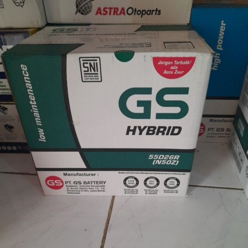 AKI MOBIL GS HYBRID N50Z 60AH