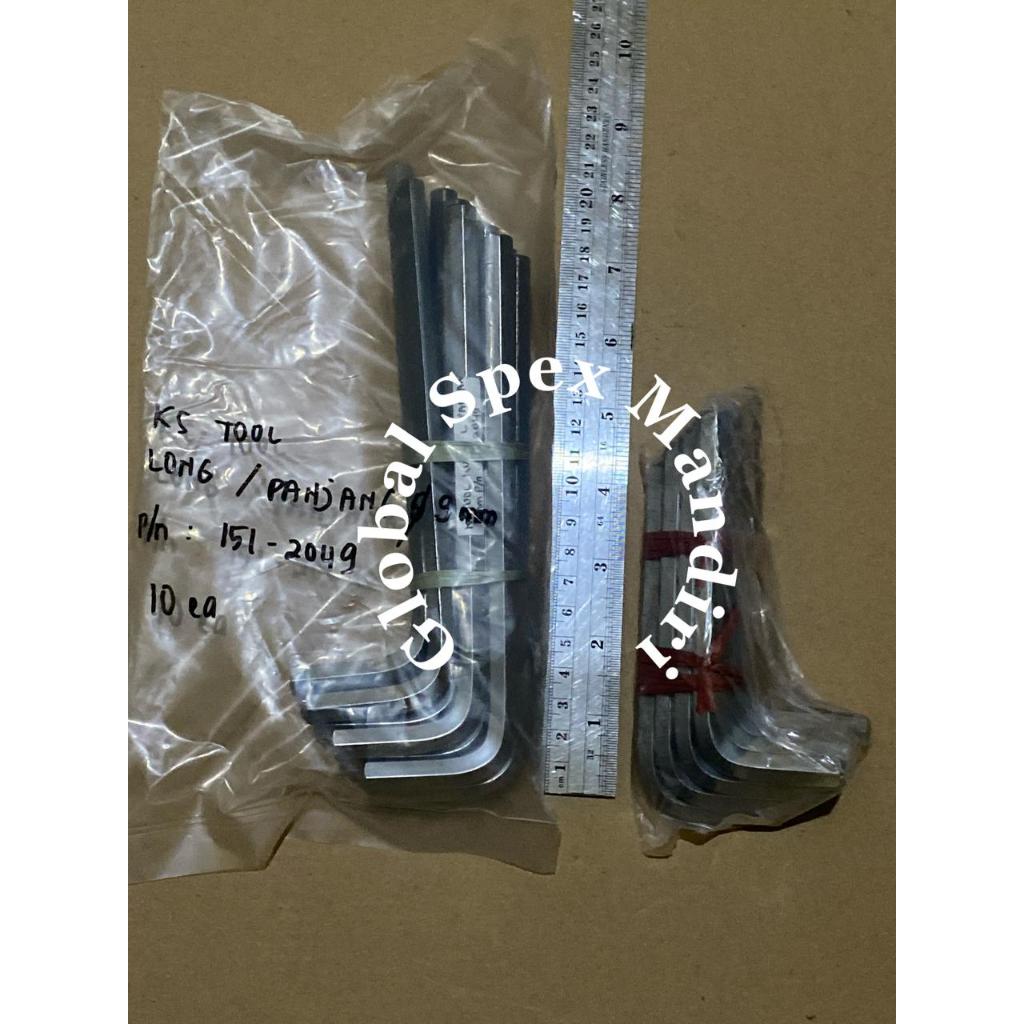 KS TOOLS KUNCI L 9 MM, HEXAGON KEY WRENCH LONG, PANJANG 151.2049 MADE IN GERMANY