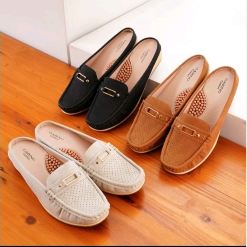 Gabino Sepatu Wanita Wedges Moccasin Slip On Casual Fita - O1CB3001