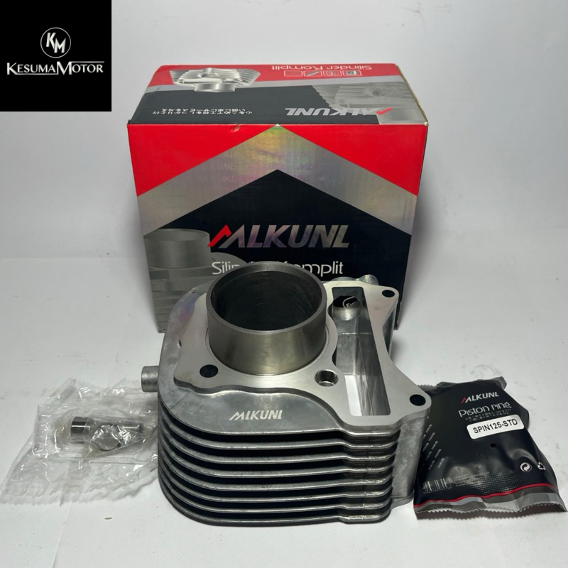 KAS BLOK SEHER BORING PORING + PISTON LENGKAP SPIN 125 SPIN SKYWAVE SKYDRIVE 125-MLKUNL