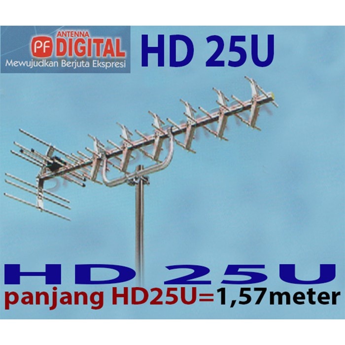 ANTENA TV PF HD 25 DIGITAL OUTDOOR LUAR HDU25 HDU 25 HD-U25