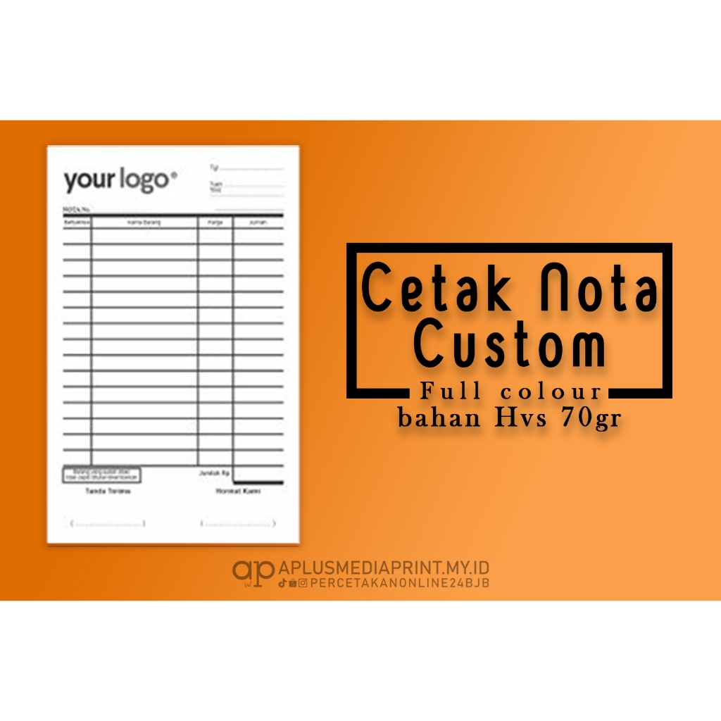 

cetak nota custom satuan