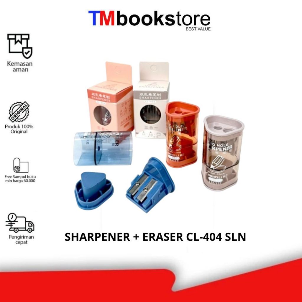 

SHARPENER + ERASER CL-404 SLN