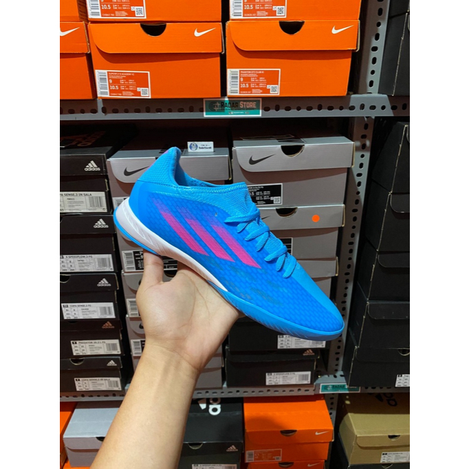 Sepatu Futsal Adidas X SpeedFlow.3 IN Skyrus White GW7489 Original BNIB
