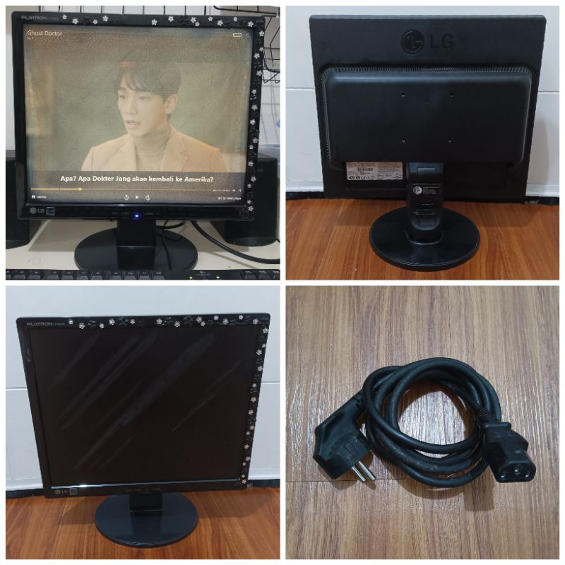 Monitor Komputer Merk LG 14inch layar lcd Flatron L1742SE cctv butuh reparasi perbaikan