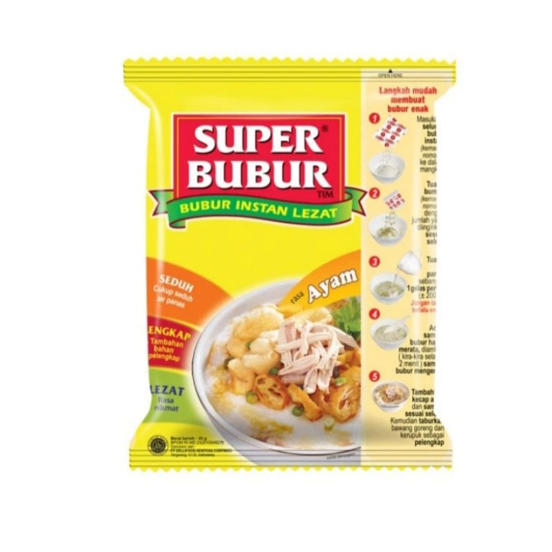 Super Bubur Bubur Instan Rasa Ayam 1 Renceng isi 5 Sachet