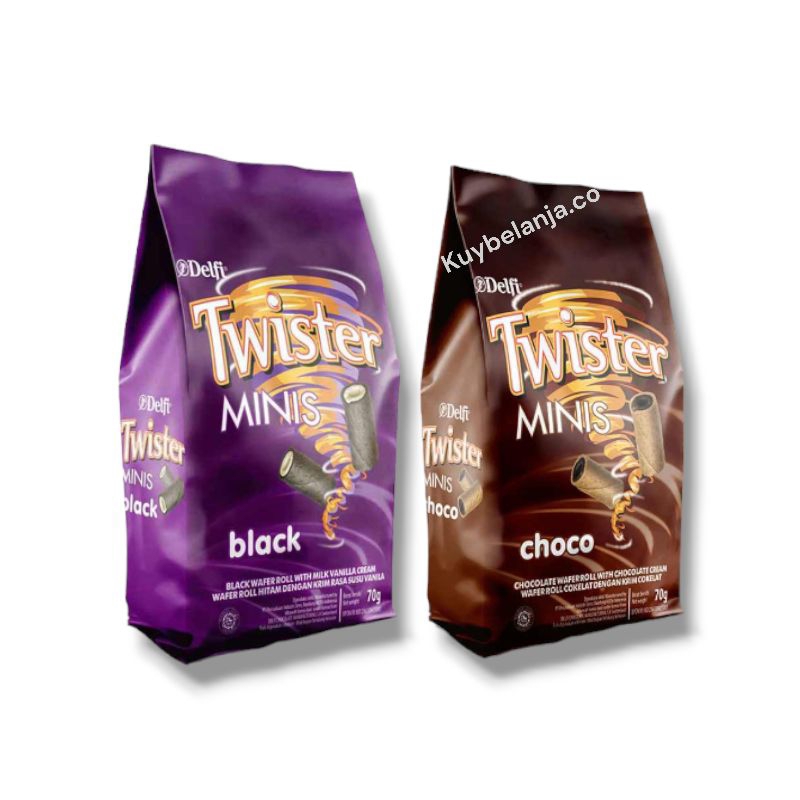 

Delfi Wafer Stick Twister Minis Black Vanila 70 g