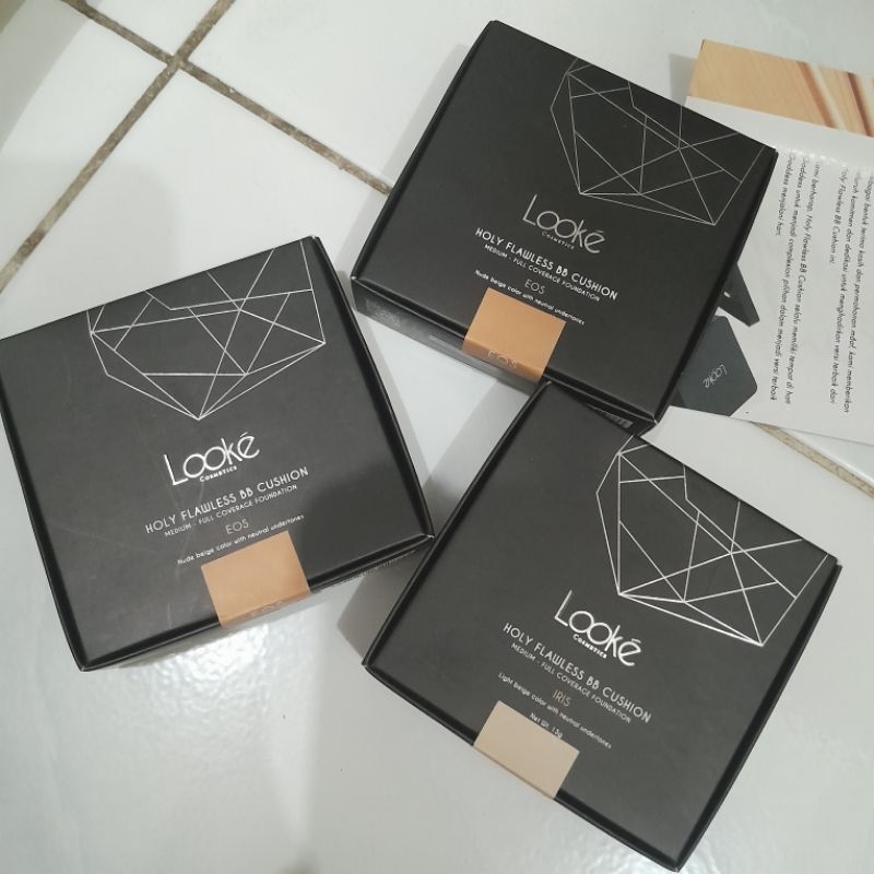 NEW ORIGINAL Looke Holy Flawless BB Cushion shade IRIS dan EOS / new ya Bukan Preloved Cushion