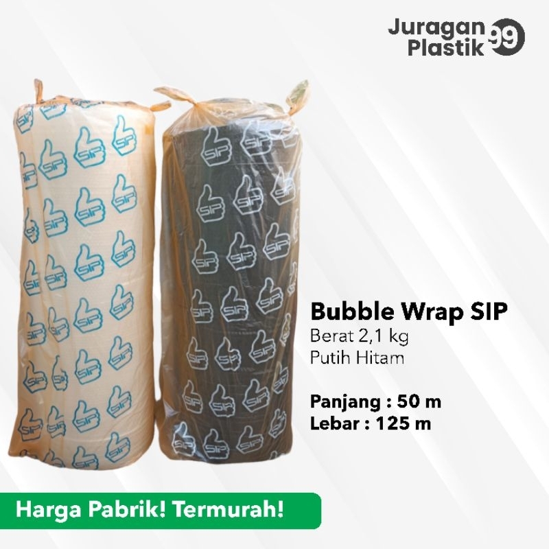 

Bubble Wrap Roll + Bubble Wrap 125cmx50m + Hitam + Bening
