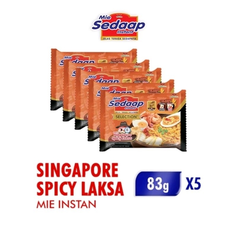 

Sedaap Mie Instan Singapore Spicy Laksa isi 5 Bag 83gr