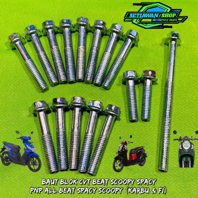 Baut cvt Baut blok cvt Baut cover cvt BEAT FI BEAT STREET SCOOPY FI SPACY BEAT KARBU SCOOPY KARBU